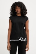 Karl Lagerfeld top pentru femei, din bumbac negru B2W17018