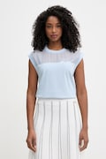 Karl Lagerfeld top damski bawełniany turkusowy B2W17019