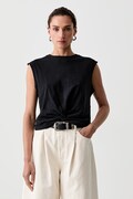 Levi's top damski bawełniany TWISTED FEMME SS czarny 005JP