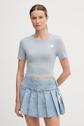 The North Face t-shirt damski bawełniany z elastanem niebieski NF0A55AOFM21