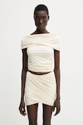 Rick Owens Lilies Lola bluzka na ramiączkach damska z wiskozy gładka beżowa LI01F7223.RV
