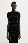 Rick Owens Lilies Lola bluzka na ramiączkach damska z wiskozy gładka czarna LI01F7223.RV
