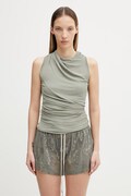 Rick Owens Lilies Luna blouse women's with viscose plain green LI01F7109.CVI