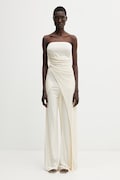 Rick Owens Lilies bluzka z odkrytymi ramionami damska z wiskozy gładka beżowa LI01F7114.RV