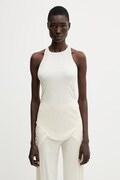 Rick Owens Lilies Basic top z wiskozy damski beżowy LI01F7101.RRV