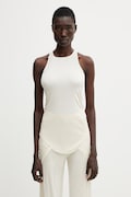 Rick Owens Lilies Basic top z wiskozy damski beżowy LI01F7101.RRV