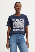 MICHAEL Michael Kors t-shirt damski bawełniany granatowy MS6520K97J