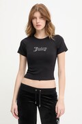 Juicy Couture majica za žene od modala JC BABY TEE crna JCWCT126317