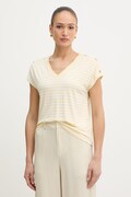 Morgan t-shirt damski z wiskozy żółty DIVA