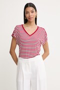 Morgan t-shirt damski z wiskozy czerwony DIVA