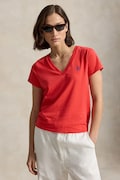 Polo Ralph Lauren basic tričko dámske bavlnené červené 211B14611