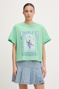 Hurley t-shirt damski bawełniany zielony WTSEU00038