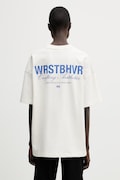 WRSTBHVR Studio V13 t-shirt βαμβακερό γυναικείο μπεζ U1026TT.3440
