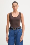 United Colors of Benetton top damski bawełniany brązowy 3GA8DH018