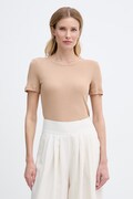 Sisley tricou de damă din bumbac maro 3QNXL109E