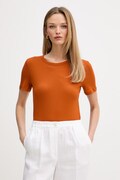 Sisley T-shirt damski bawełniany pomarańczowy 3QNXL109E