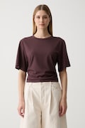 Sisley T-shirt damski z wiskozą fioletowy 3VECL108X