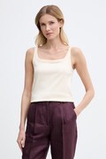 United Colors of Benetton τοπ γυναικείο βαμβακερό μπεζ 39JSDH01F