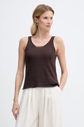 United Colors of Benetton top pentru femei cu in maro 1MMXDH01M