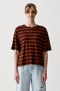 United Colors of Benetton tricou pentru femei cu in maro 35LYD10BN