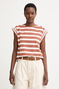 United Colors of Benetton топ жіночий бавовняний з еластаном коричневий 39VWD10D2