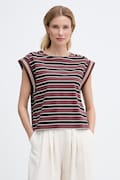 United Colors of Benetton top damski bawełniany z elastanem brązowy 39VWD10D2