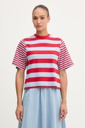 United Colors of Benetton T-shirt damski bawełniany z elastanem czerwony 3NAFD10CY