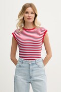 United Colors of Benetton τοπ γυναικείο βαμβάκι με ελαστάν κόκκινο 3NAFD10D3
