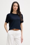 United Colors of Benetton tričko dámske s viskózou tmavomodré 3Z12D10C0