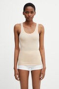MM6 Maison Margiela top de lenjerie intimă pentru femei din bumbac cu elastan bej MKD200040