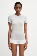 MM6 Maison Margiela tricou de lenjerie intimă pentru femei, cu bumbac gri MKMU40010