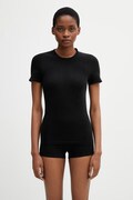 MM6 Maison Margiela tricou de lenjerie intimă pentru femei cu bumbac negru MKMU40010