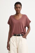 United Colors of Benetton tričko dámske s bavlnou hnedé 31CD5M006