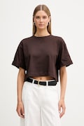 ViCOLO T-shirt damski bawełniany brązowy UAB0016