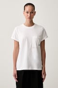U.S. Polo Assn. T-shirt damski bawełniany Crew Neck Pocket biały WUP1576