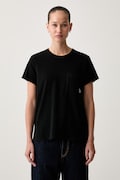 U.S. Polo Assn. T-shirt damski bawełniany Crew Neck Pocket czarny WUP1576