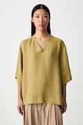 ViCOLO T-shirt oversize da donna in lyocell verde TAB0571