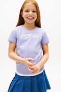 Tommy Hilfiger t-shirt dziecięcy kolor fioletowy KG0KG08974