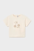 Mayoral t-shirt dziecięcy kolor beżowy 105