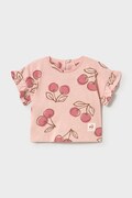 Mayoral t-shirt bawełniany dziecięcy kolor różowy 1082