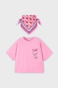 Mayoral t-shirt bawełniany dziecięcy kolor różowy 3009