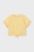 Mayoral t-shirt bawełniany dziecięcy kolor żółty 3012