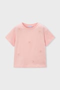 Mayoral t-shirt bawełniany dziecięcy kolor różowy 3013