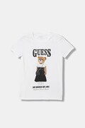 Guess t-shirt dziecięcy kolor biały z półgolfem J6RI10 K6YW4
