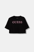 Guess t-shirt bawełniany dziecięcy kolor czarny J6RI11 KCNQ4