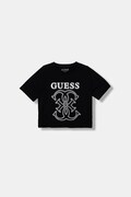 Guess t-shirt bawełniany dziecięcy kolor czarny J6RI22 K8HM4
