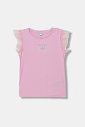 Guess t-shirt dziecięcy kolor różowy K6RI12 KCU20