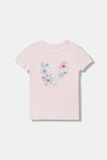 Guess t-shirt dziecięcy kolor różowy K6RI21 K6YW4