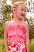Mayoral top dziecięcy kolor różowy 3025