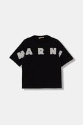 Marni t-shirt bawełniany dziecięcy MT303F T-SHIRT kolor czarny M01733